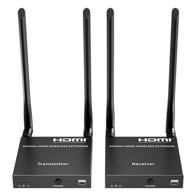 Kit Extensor Inalámbrico HDMI | 4K@60Hz 4096x2160 | Tecnología ipcolor STREAM | Banda 5G 5.18-5.24 GHz | Distancia 50 m | Conexión de Hasta 1 a 4 