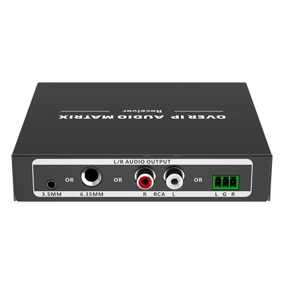Extensor de Audio sobre IP | PCM 2.0 | 120 m | Matriz Flexible 1 a 1 / 1 a N / N a N | Interfaces Profesionales | Protección ESD | Solo Receptor