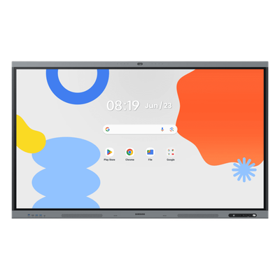 Pantalla Interactiva WAFX-P Series / 86" 4K UHD 3840x2160 / Android 15 EDLA Certified / Octa-core CPU / 48MP Camera / 8-Mic Array 10m / Dual 20W Speakers + Woofer / 50-Point IR Touch / Wi-Fi 6 / Bluetooth 5.0 / OPS Slot