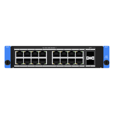Tarjeta de Salida LED 16 Puertos Ethernet + 2 SFP+ 10G / 4K HDR10 / 10.4 MP / 16 Capas / Compatible Serie C66S