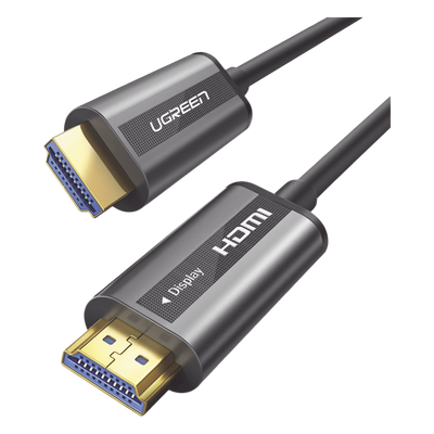 Cable HDMI de 30 Metros (98.43 Pies) por Fibra Óptica 4K@60Hz | Fibra de 4 Núcleos + Cobre EstaÑado de 7 Núcleos | Compatible con HDMI 2.0 | Alta Velocidad 18 Gbps | 3D | HDR | Carcasa de Zinc | Premium | 2 AÑos de GarantÍa