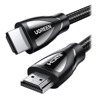 Cable HDMI 2.1 de Nylon Trenzado / 1 Metro (3.28 Pies) / 8K@60Hz/4K@120Hz / eARC (Canal de Retorno de Audio) / HDR10+ / VVR / HEC (Canal Ethernet HDMI) / ALLM / 3D / Dolby Atmos / Dolby Vision / 48 Gbps / Mayor Duración.