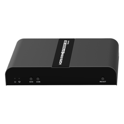 Receptor Compatible para Kits TT671KVM | Resolución 4K@30Hz | Cat 6/6A/7 | Distancia de 100 m | IPCOLOR | Cero Latencia | Control IR | Compatible con Switch Gigabit para control KVM múltiple.