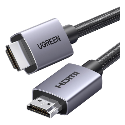 Cable HDMI 2.0 de Nylon Trenzado | 1 m | 4K@60Hz | ARC | Dolby ATMOS | True HD | DTS HD | HDR | 3D Inversivo  | 3 modos de Visualización | 3 Capas de Protección + 4 de Blindaje | Niquelado | Carcasa de Aluminio.
