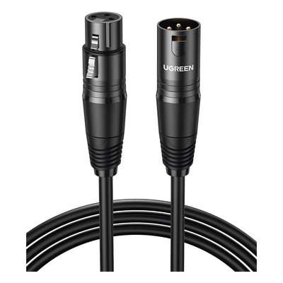 Cable para Micrófono XLR Tipo Canon Macho a Hembra | 15 Metros | Plug & Play | Anti interferencias | Triple Blindaje | Alta Calidad | Color Negro.