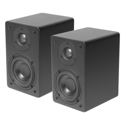 PAR de Altavoces de Estantería | Woofer  de 4'' | Tweeter de 1 | Acabado negro mate | 40 watts | 8ohms
