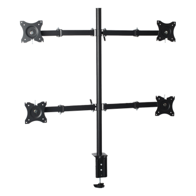 Montaje de Escritorio articulado para 4 monitores de 13 a 27" /  Soporta hasta 15 kg / Vesa 75 x 75 / 100 x 100 / Acero 