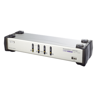 Conmutador KVMP | Doble pantalla | audio | 4 puertos USB VGA | 