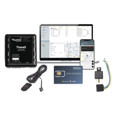 Kit de Localizador Vehicular 2G y 4G/ Rastreo / Conducción eficiente / Deteccion de Jammer / Registro de conductores + Relay + Botón de pánico + EPCOMGPSMENSUAL  + MICSIM25GPS  + datos por 1 año