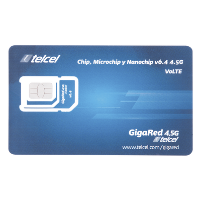 SIM SYSCOM 10 GB mensual para dispositivos móviles 3G/4G (Telcel) 1 año de servicio (solo datos)