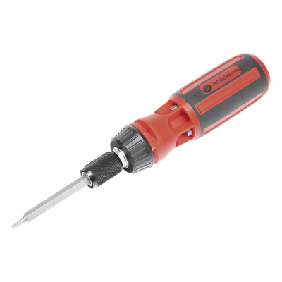 Desarmador 6 en 1 con Mango de Agarre Plástico (Torx #10 y #20, Hexagonal #5, PH0, PH2, Plana #5) 