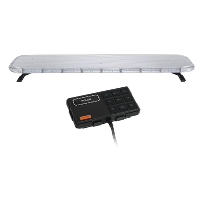 Barra de luces LED de 46" Rojo/Azul , De 132 LEDs, Controlador Incluido, Ideal para Equipar Unidades de Seguridad Publica