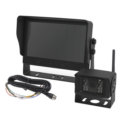 Camara de Reversa Inalambrica y Monitor para Vehiculos de Trabajo y Montacargas