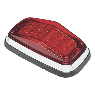 Luz de advertencia 8 X 4", Color Rojo, IP67, SAE, Ideal para Ambulancias