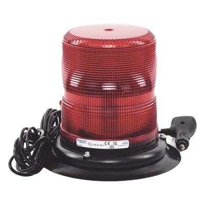 Baliza LED color rojo con montaje magnético de succión de 7" de altura