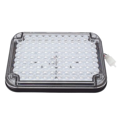 Luz de Advertencia de 9X7", Bicolor Rojo/Claro, Ideal para Ambulancias