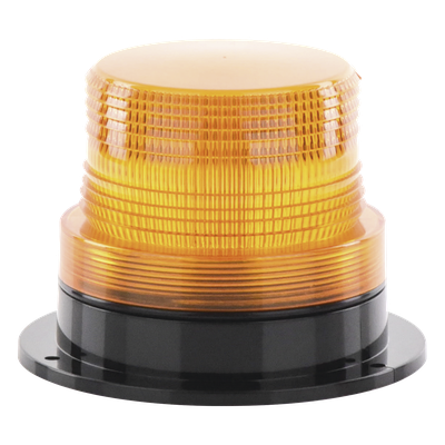 Burbuja Brillante de Larga Vida Útil, con 8 LEDs Color Ambar, Domo Ambar, 110 Vca
