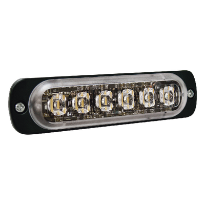 Luz Auxiliar de 6 LED, Azul, Lente Transparente, SAE
