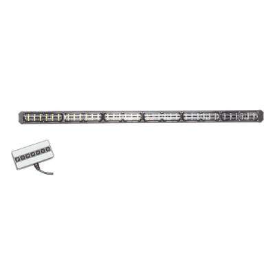 Barra de luz de advertencia de 6 Módulos de 6 LED, 30 Pulgadas, Ambar