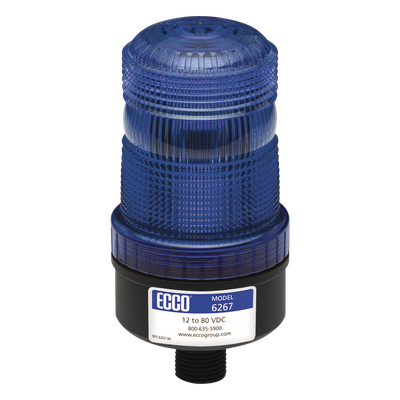 Mini baliza de LED color azul montaje permanente SAE Clase III
