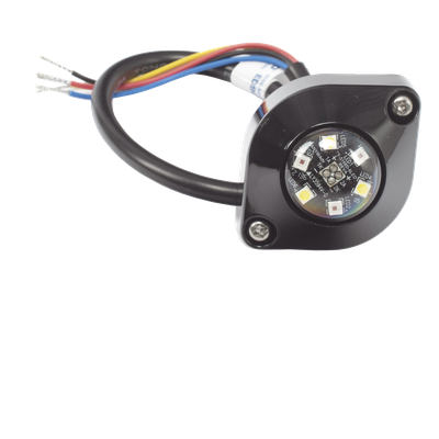 Estrobo Oculto de 6 LED, Ambar/Blanco, Lente Transparente, Bisel Negro