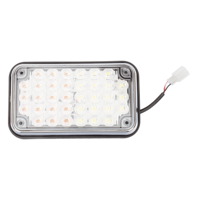 Luz de Advertencia de 6X4", Bicolor Rojo/Claro, Ideal para Ambulancias