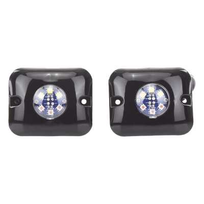 Estrobos Ocultos de 6 LED, Color ámbar / claro