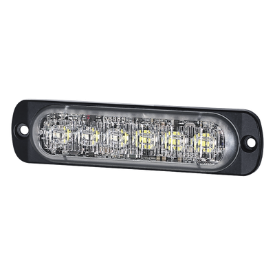 Luz Auxiliar de 12 LED, Ambar/Blanco, Lente Transparente, SAE