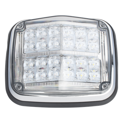 Luz de advertencia de 8 X 6", Color Rojo / Claro, SAE,  IP67, Ideal para Ambulancias