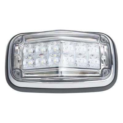 Luz de advertencia 8 X 4", Color Rojo / Claro, IP67, SAE, Ideal para Ambulancias