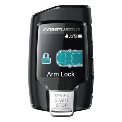 Control Remoto Bidireccional de cuatro botones con pantalla para Sistemas de alarmas Compustar