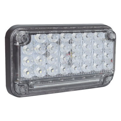 Luz de Advertencia de 7X4", Color Claro, Con Luz de Trabajo, Ideal para Ambulancias