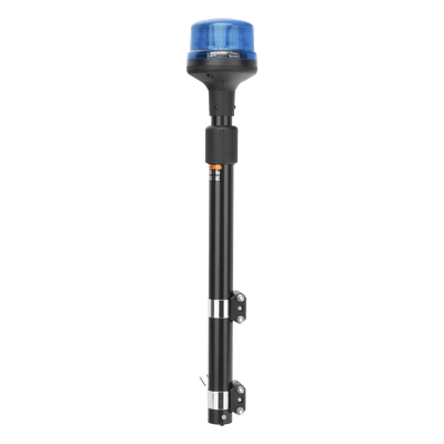 Luz Telescópica para Motocicletas de 8 LED, Azul, Lente Azul, SAE 