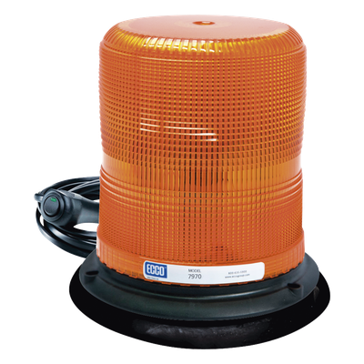 Baliza LED color ámbar con montaje magnético de succión DE 7" de altura