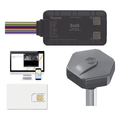 KIT Dispositivo de Rastreo Vehicular/ Sensor nivel de combustible BLE / Conectividad LTE Cat1 y LTE-M / BLE 5.0 / GNSS U-blox / Carcasa IP54 / Batería Interna de Respaldo / Detecta Interferencias / Incluye: EPCOMGPSCODE, TDBLE1000 y SIM500MB2Y