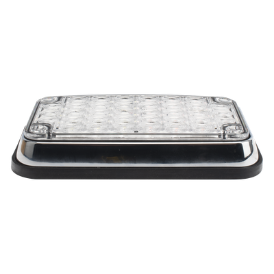 Luz de Advertencia de 6X4", Bicolor Rojo/Claro, Ideal para Ambulancias