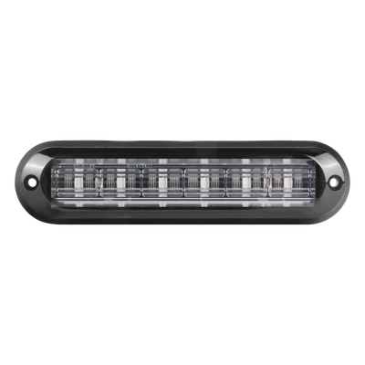 Luz Auxiliar Ultra Brillante IP67 de 6 LEDs, Color Azul, con mica transparente y bisel negro