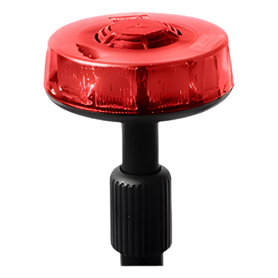 Luz telescópica trasera roja con mástil de 3 secciones, 15 LEDs en tecnología SOLARIS