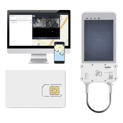 kIT Cerradura Inteligente GPS con Energía Solar / SolarGuardX 100 / Seguimiento de Activos LTE Cat-M1 / Desbloqueo por RFID BLE OTA / Impermeable IP67 / Detección de Movimiento / Batería 14400mAh / + EPCOMGPSANUAL + SIM500MB2Y 