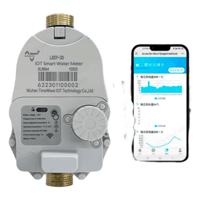 Medidor de Agua mecánico LoRaWAN IoT de 2 pulgadas  / Válvula de corte de flujo  / Batería Litio de Larga Duración / Comunicación Inalámbrica / Monitoreo Remoto