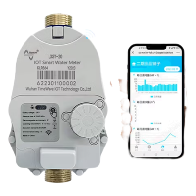 Medidor de Agua mecánico LoRaWAN IoT de 1/2 pulgada  / Válvula de corte de flujo  / Batería Litio de Larga Duración / Comunicación Inalámbrica / Monitoreo Remoto