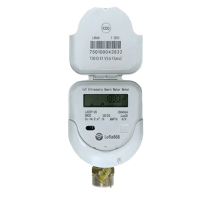 Medidor Ultrasónico de Agua / 1 pulgada / Válvula Integrada / IoT LoRaWAN / IP68 / Bidireccional / LCD 9 Dígitos