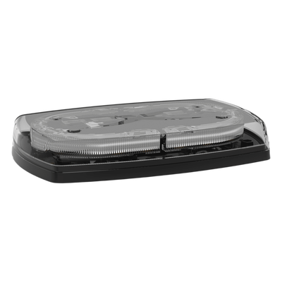Mini torreta de 48 LED 10" Ámbar/Claro, Lente Transparente, Cableado