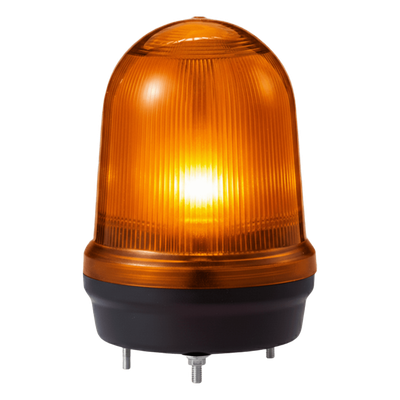 LED con patrones fijo/intermitente, estroboscópico y simulación rotatorio, Color Ámbar de 110-220 VCA