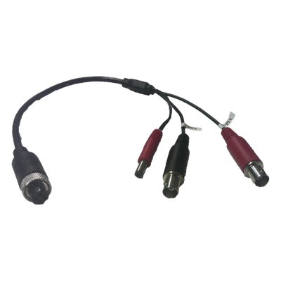 Cable Adaptador Tipo Aviación a BNC para Cámaras en DVR Móvil HIKVISION / 30 cm de Largo