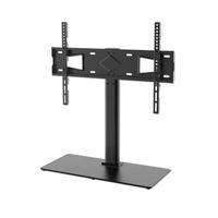 SOPORTE TV,MANHATTAN,462297, P/MESA 45KG, 32 A 65 ALTURA AJUSTABLE, BASE DE VIDRIO