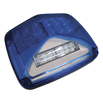 Luz de advertencia de 8 X 6", Color Azul, Con Luz de Trabajo Clara, Ideal para Ambulancias