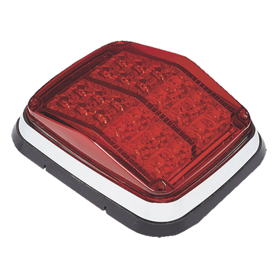 Luz de advertencia de 8 X 6", Color Rojo, SAE,  IP67, Ideal para Ambulancias