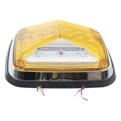 Luz de Advertencia de 8 X 6", Color Ámbar, Con Luz de Trabajo clara, Ideal para Ambulancias