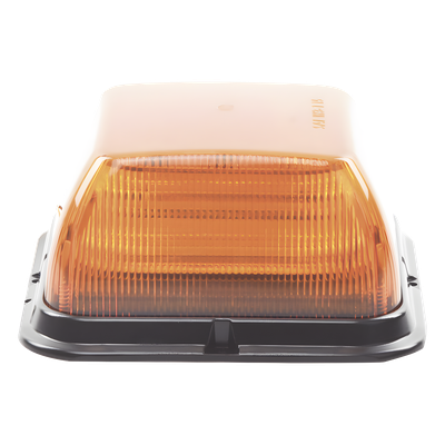 Baliza LED Cuadrada, base de polipropileno reforzado, perfil medio, 12-24 VCC, 24 patrones de destellos, ámbar